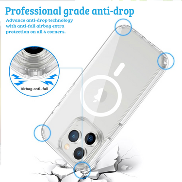 iPhone 15 High-Quality Transparent Case Cover - Acrylic + TPU Materials, MagSafe Compatible, Scratch & Bump Protection, Durable, Screen & Camera Lens Guard